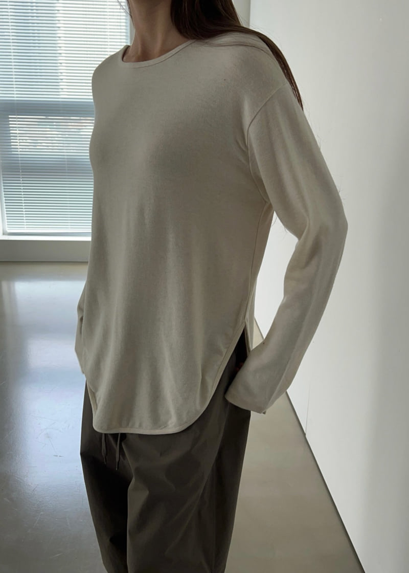 Another Avenue - Korean Women Fashion - #vintageinspired - Wool Angora Round Tee - 8