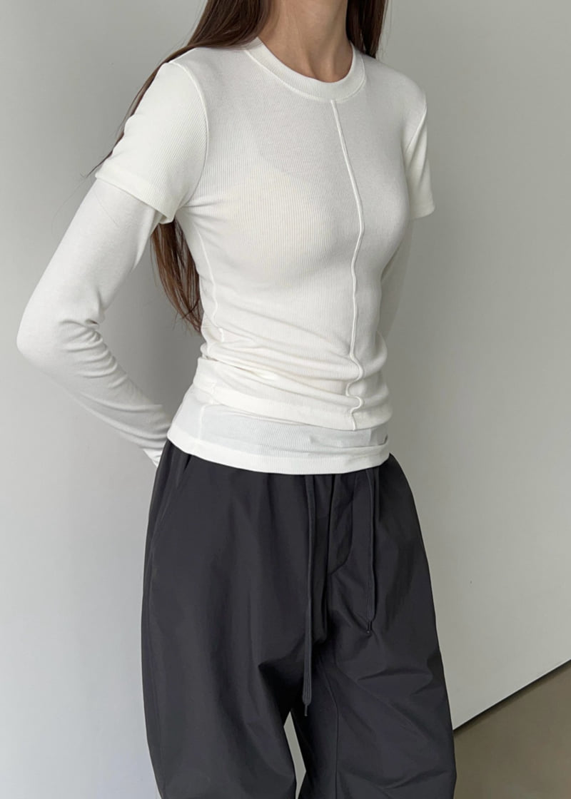 Another Avenue - Korean Women Fashion - #vintageinspired - Layered Contrast Tee - 7
