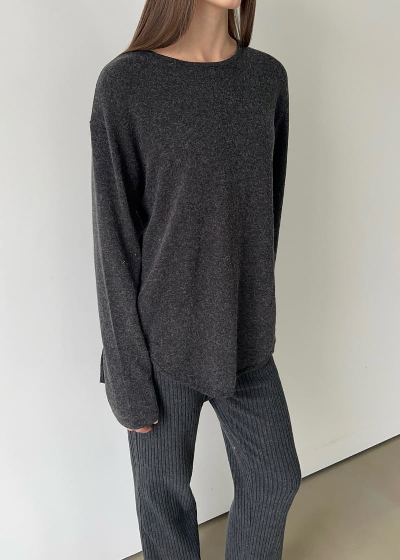 Another Avenue - Korean Women Fashion - #vintagekidsstyle - Wool Angora Round Tee - 9