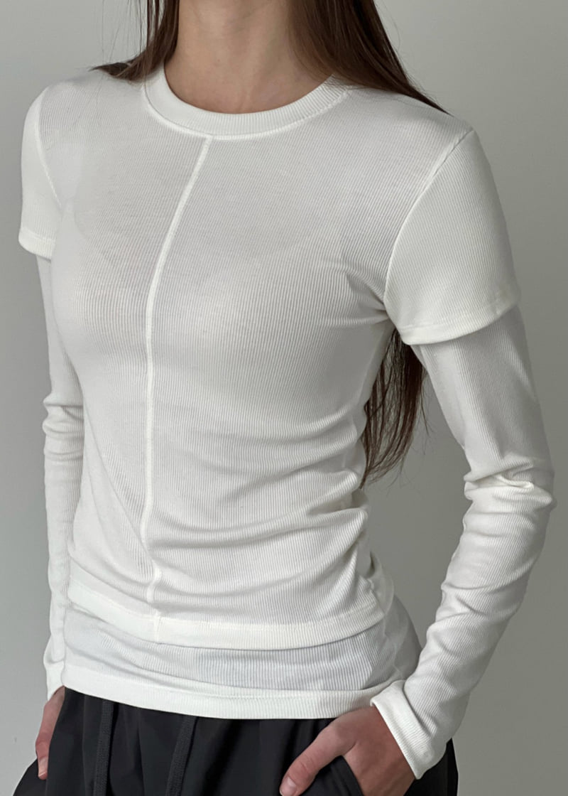 Another Avenue - Korean Women Fashion - #womensfashion - Layered Contrast Tee - 6