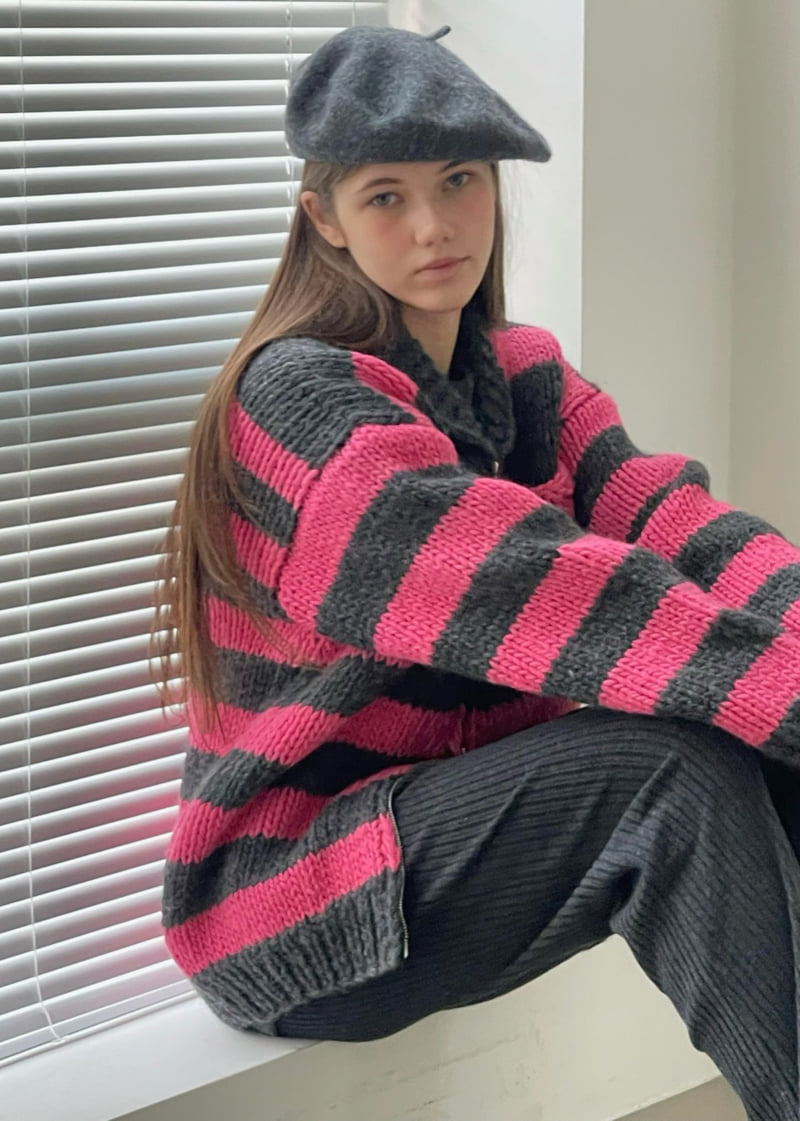 Another Avenue - Korean Women Fashion - #womensfashion - Coichan Handmade Stripe Cardigan - 10