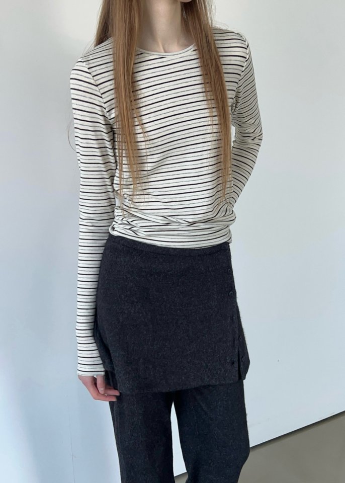 Another Avenue - Korean Women Fashion - #womensfashion - Grain Stripe Tee - 6