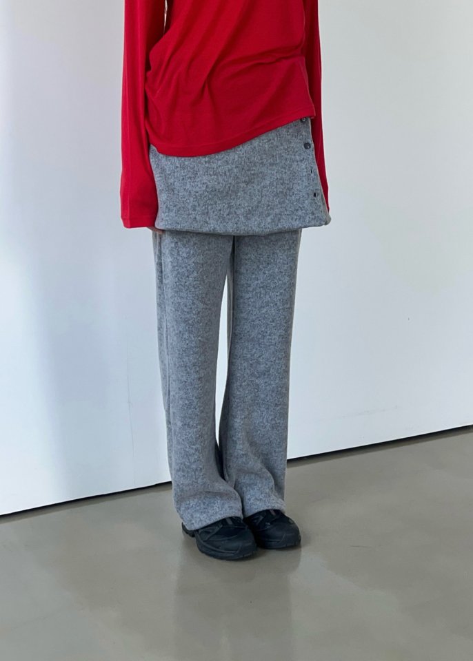 Another Avenue - Korean Women Fashion - #womensfashion - Fleece Wrap Skirt Pants - 7