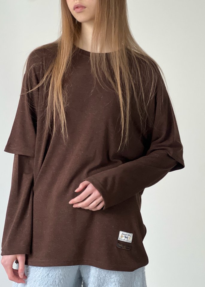 Another Avenue - Korean Women Fashion - #womensfashion - Wool Layered Long Sleeve Tee - 8