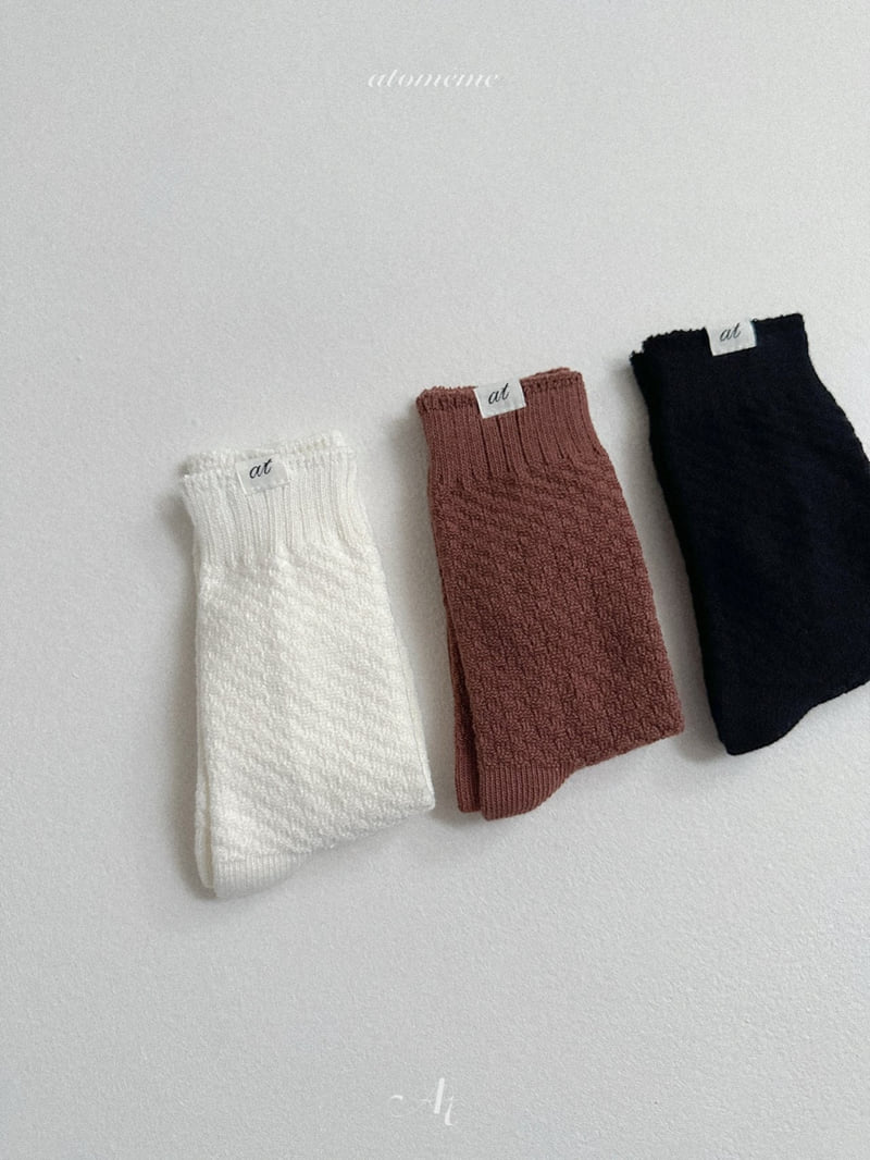 Atomeme - Korean Baby Fashion - #babyclothing - Pom Pom Socks - 3