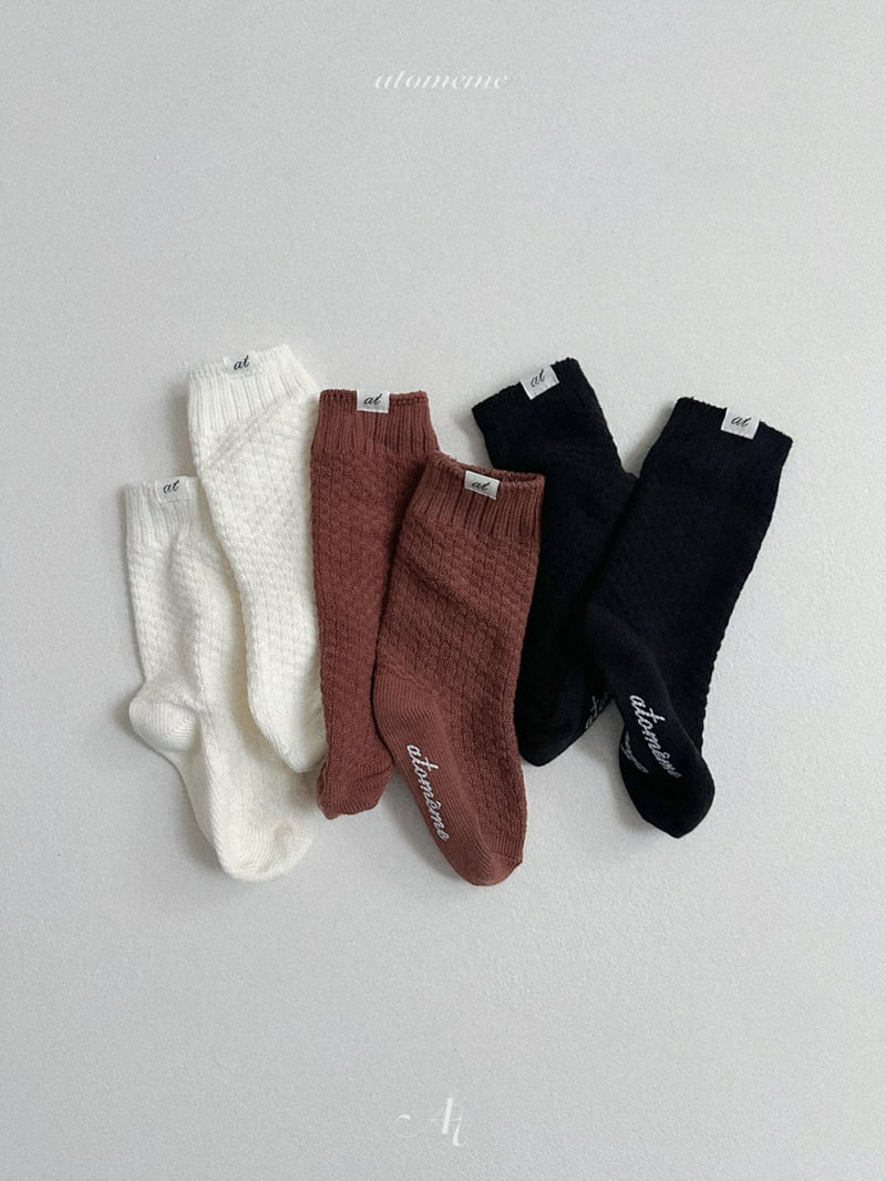 Atomeme - Korean Baby Fashion - #babyclothing - Pom Pom Socks - 4