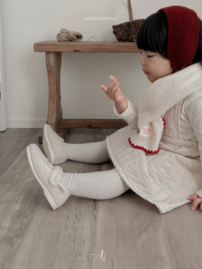 Atomeme - Korean Baby Fashion - #babyfever - Fore Quilted One-piece - 11