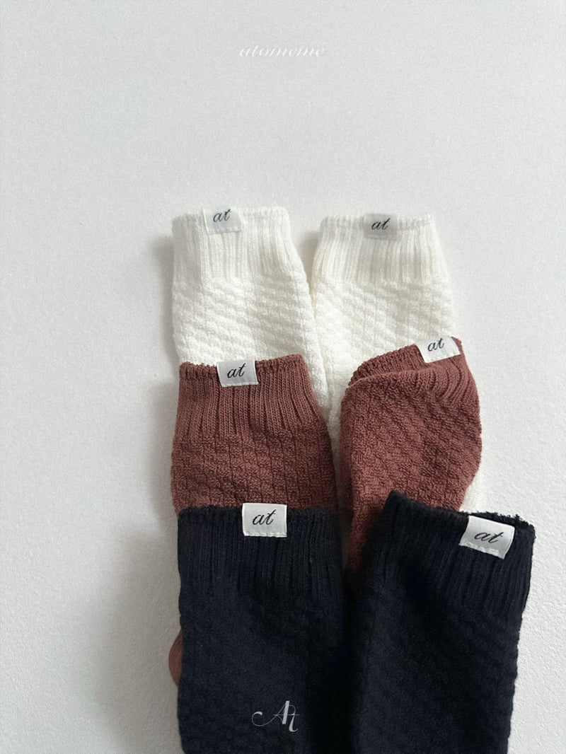 Atomeme - Korean Baby Fashion - #babygirlfashion - Pom Pom Socks - 6