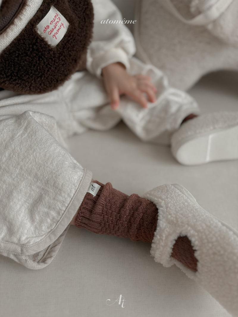 Atomeme - Korean Baby Fashion - #babylifestyle - Pom Pom Socks - 7