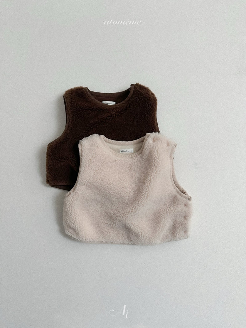 Atomeme - Korean Baby Fashion - #babyoutfit - Teddy Vest - 2