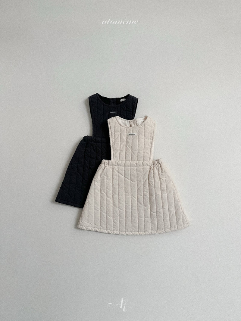 Atomeme - Korean Baby Fashion - #babyoutfit - Fore Quilted One-piece