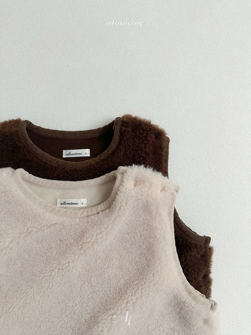 Atomeme - Korean Baby Fashion - #babyoutfit - Teddy Vest - 4