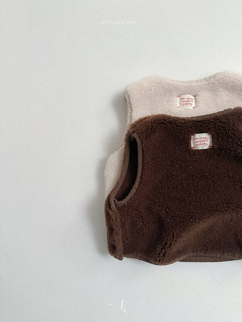 Atomeme - Korean Baby Fashion - #onlinebabyboutique - Teddy Vest - 5