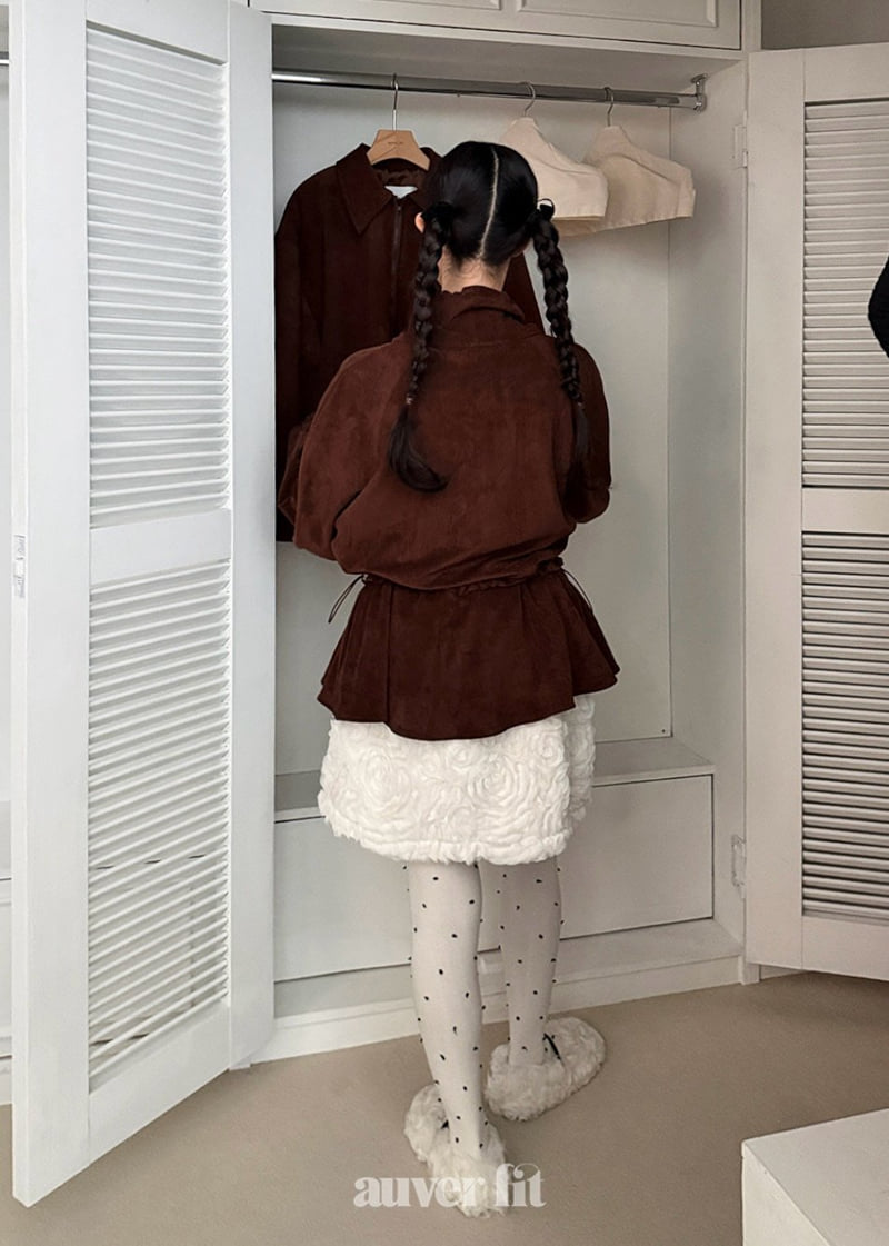 Auver_Fit - Korean Women Fashion - #momslook - Suede Anorak Tee - 5