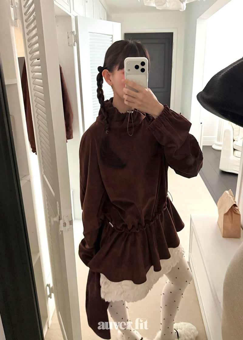 Auver_Fit - Korean Women Fashion - #momslook - Suede Anorak Tee - 7