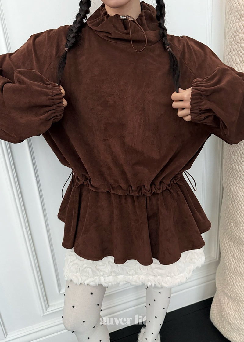 Auver_Fit - Korean Women Fashion - #momslook - Suede Anorak Tee - 9