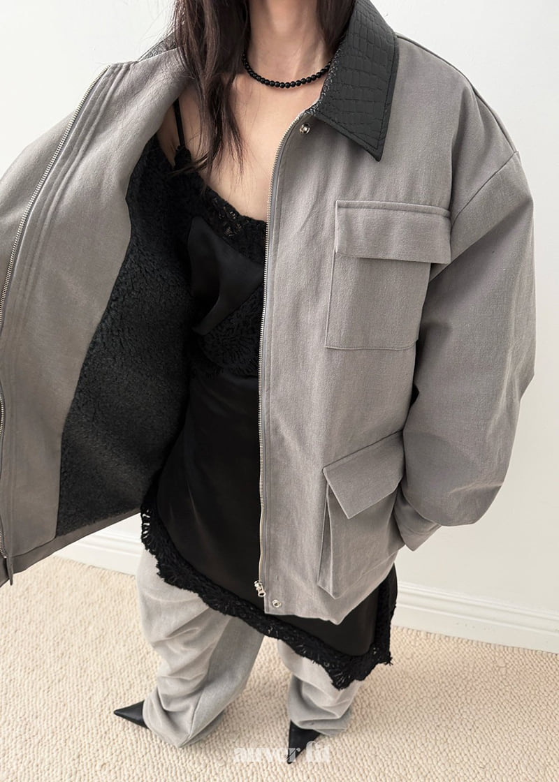 Auver_Fit - Korean Women Fashion - #momslook - Twill Lamb Jumper - 6