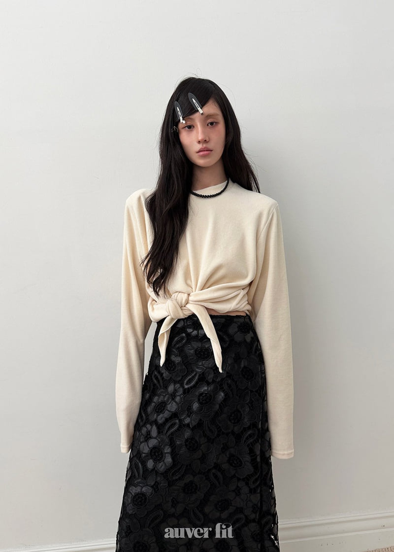 Auver_Fit - Korean Women Fashion - #momslook - Punching Lace Skirt