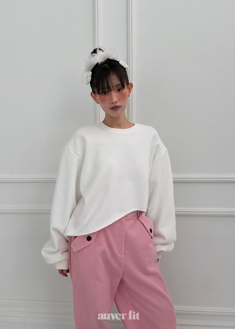 Auver_Fit - Korean Women Fashion - #momslook - Wave Crop Sweatshirt - 8