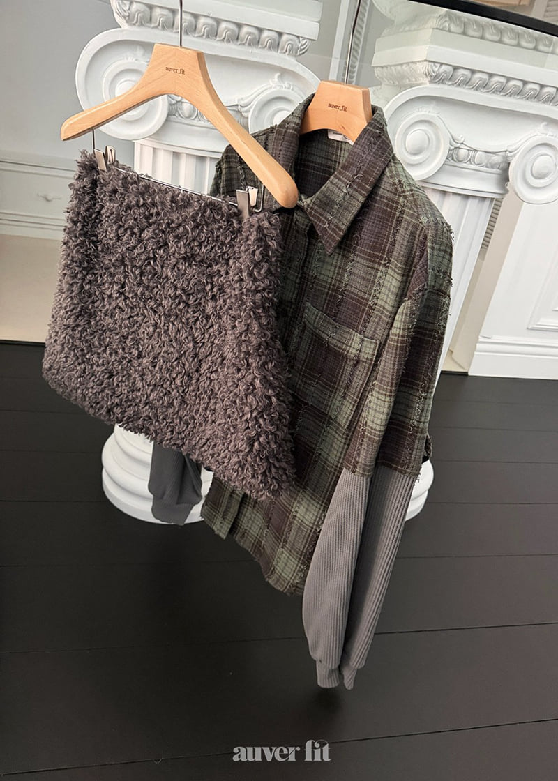 Auver_Fit - Korean Women Fashion - #pursuepretty - Check Waffle Shirt - 12
