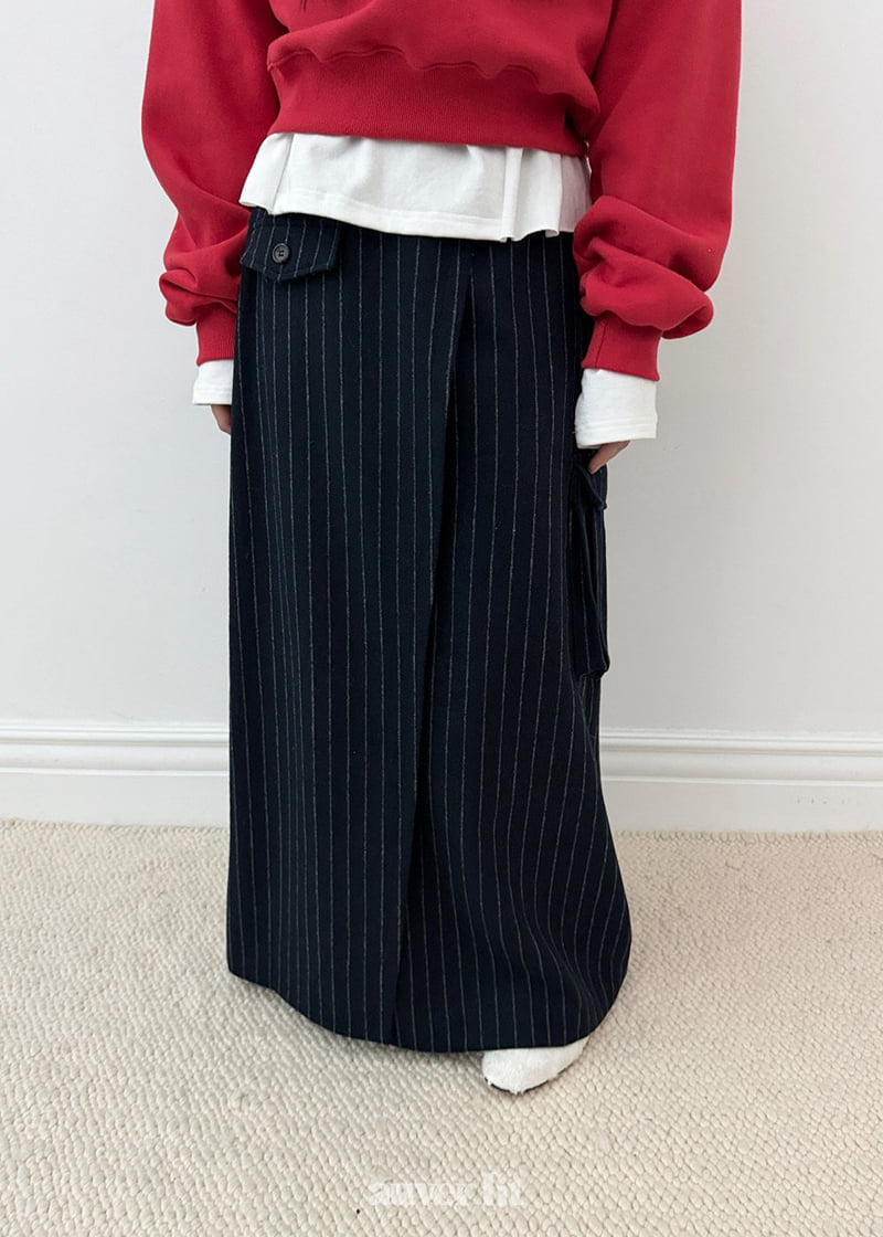 Auver_Fit - Korean Women Fashion - #pursuepretty - Wool Strap Long Skirt - 9