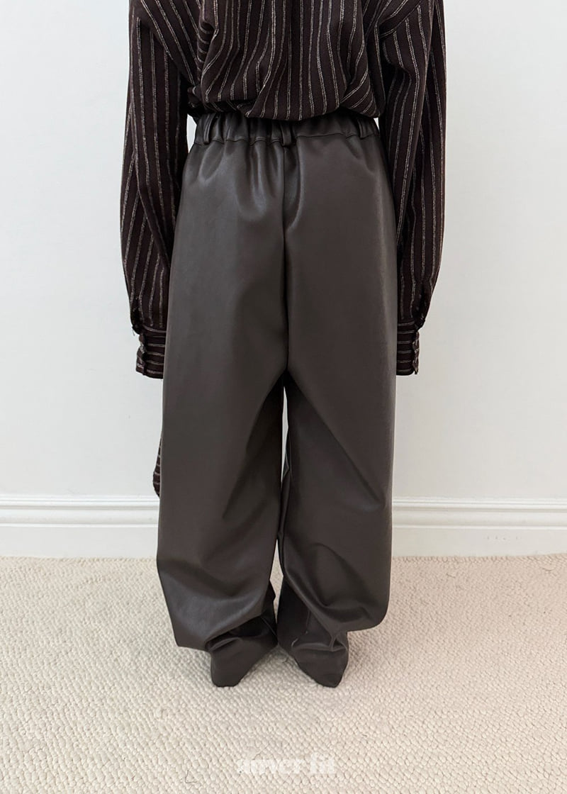 Auver_Fit - Korean Women Fashion - #restrostyle - Leather Fleece Slacks - 7