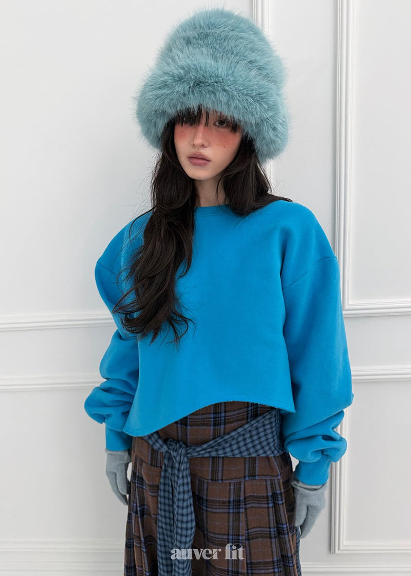 Auver_Fit - Korean Women Fashion - #restrostyle - Wave Crop Sweatshirt
