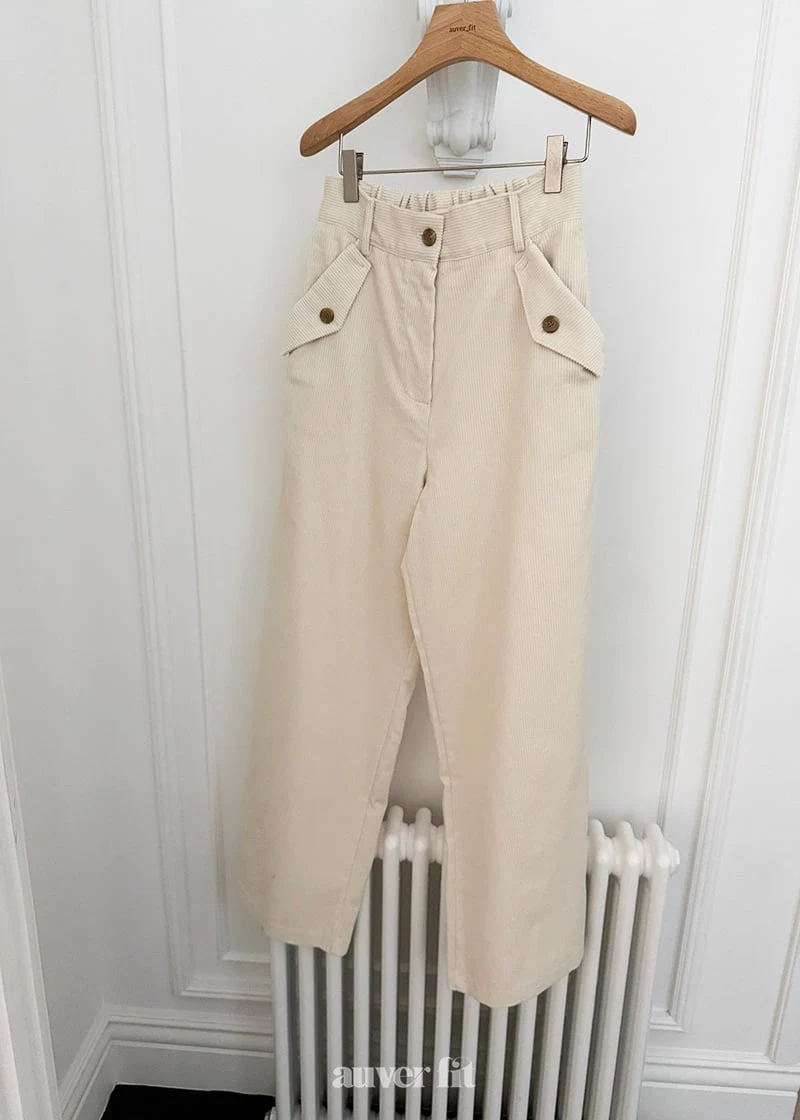 Auver_Fit - Korean Women Fashion - #romanticstyle - Straight Corduroy Pants - 4