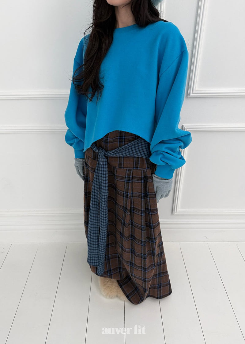 Auver_Fit - Korean Women Fashion - #shopsmall - Wave Crop Sweatshirt - 3