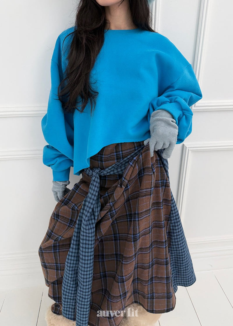 Auver_Fit - Korean Women Fashion - #shopsmall - Wave Crop Sweatshirt - 4