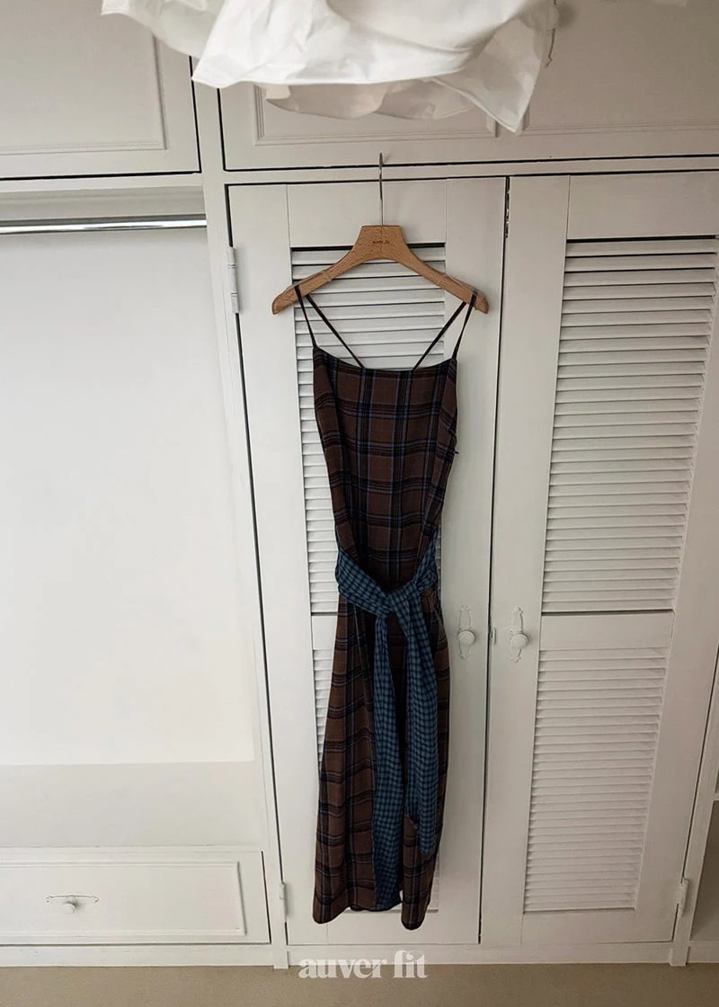Auver_Fit - Korean Women Fashion - #thatsdarling - Double Check One-piece - 4
