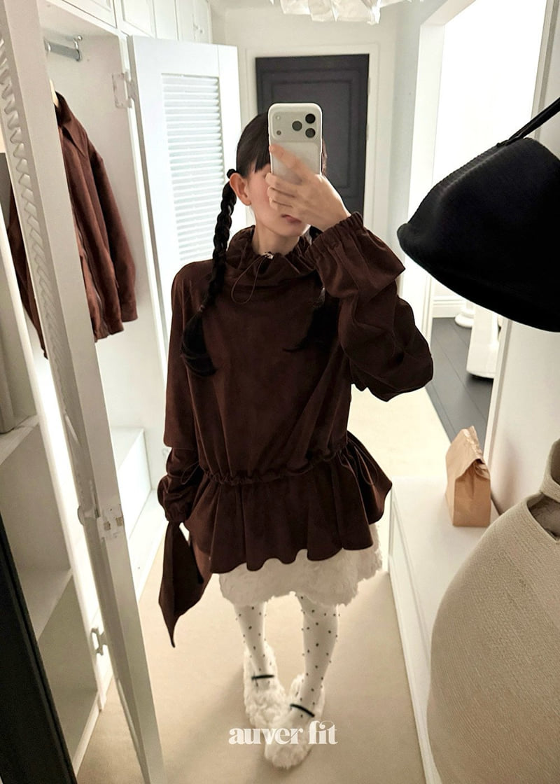 Auver_Fit - Korean Women Fashion - #womensfashion - Suede Anorak Tee - 6