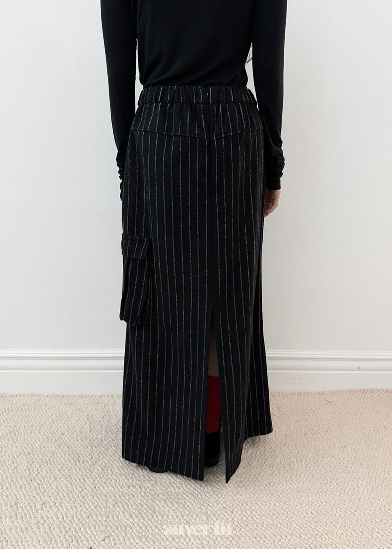 Auver_Fit - Korean Women Fashion - #womensfashion - Wool Strap Long Skirt - 6