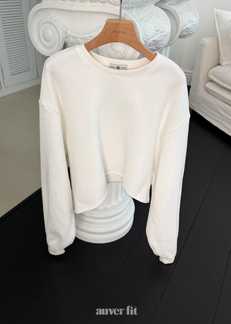 Auver_Fit - Korean Women Fashion - #womensfashion - Wave Crop Sweatshirt - 11