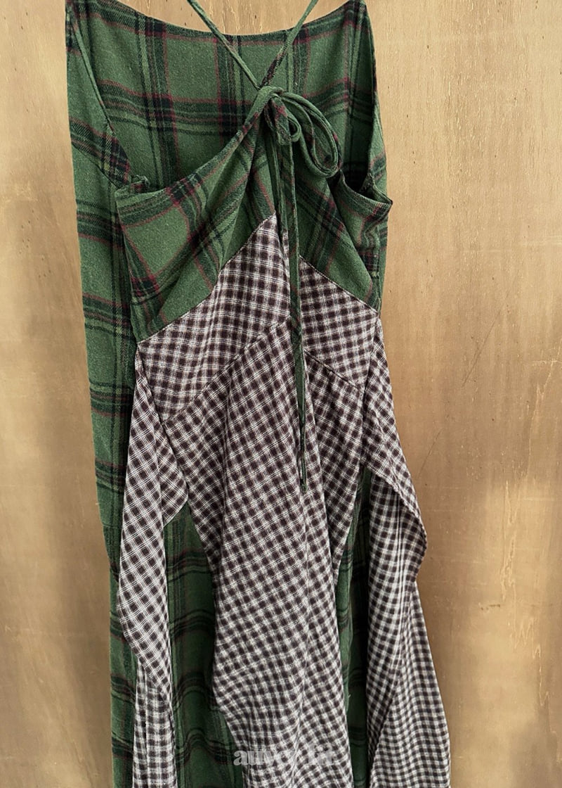 Auver_Fit - Korean Women Fashion - #womensfashion - Double Check One-piece - 12