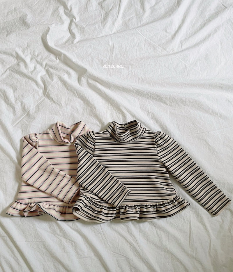 Azalea - Korean Children Fashion - #childofig - Mink Line Frill Tee