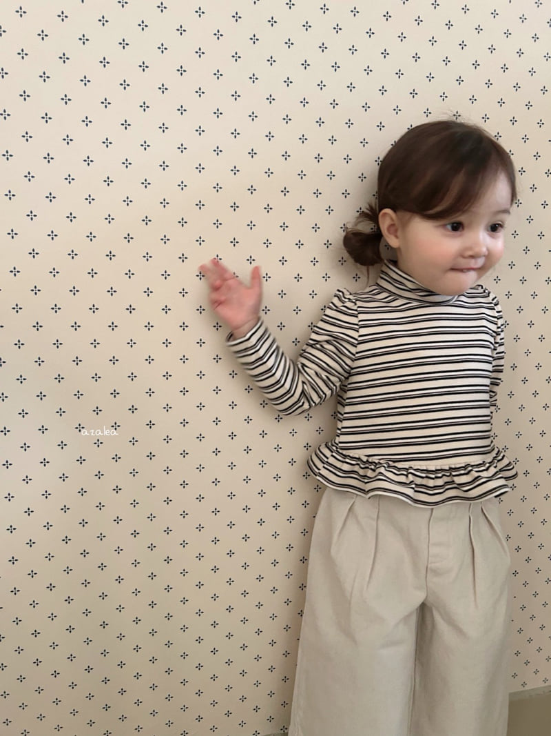 Azalea - Korean Children Fashion - #fashionkids - Mink Line Frill Tee - 5