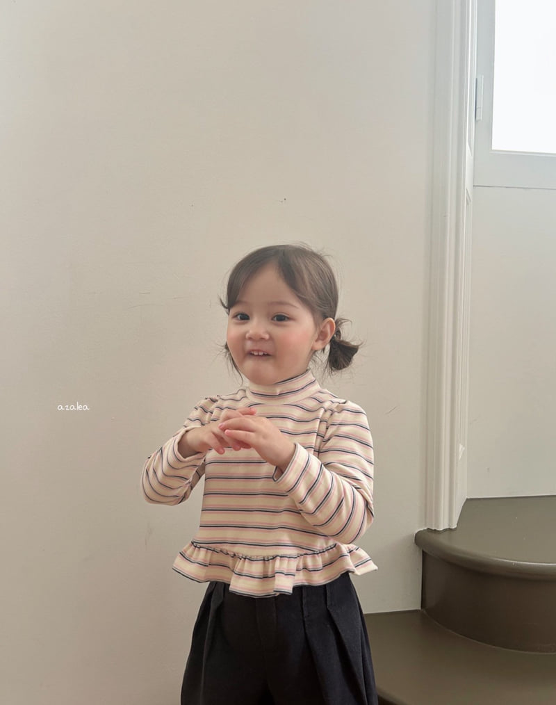 Azalea - Korean Children Fashion - #littlefashionista - Mink Line Frill Tee - 10