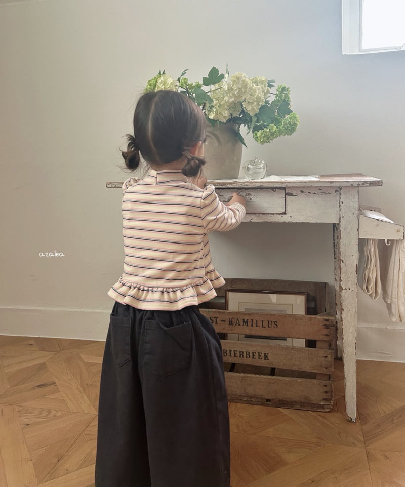 Azalea - Korean Children Fashion - #magicofchildhood - Mink Line Frill Tee - 11