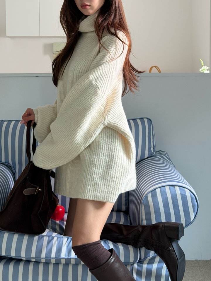 Baguette - Korean Women Fashion - #momslook - Polar Knit One-piece - 11
