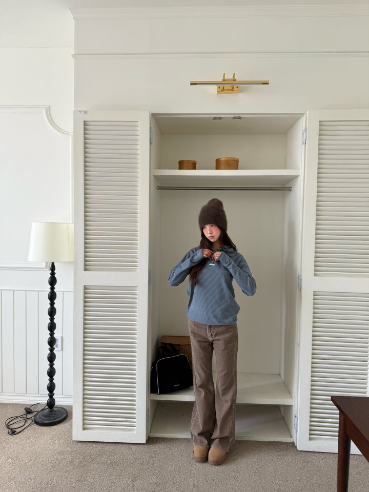 Baguette - Korean Women Fashion - #momslook - High Stripe Hood Tee - 8
