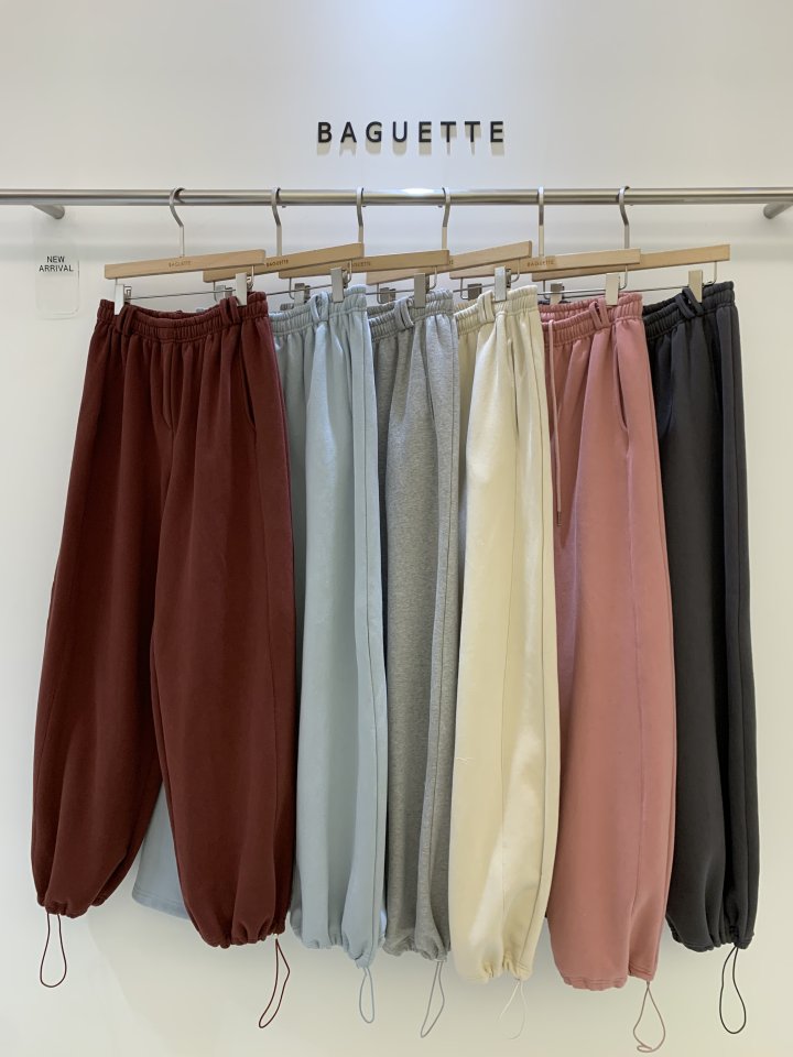 Baguette - Korean Women Fashion - #momslook - Wide Double Fleece Two Way Jogger Pants