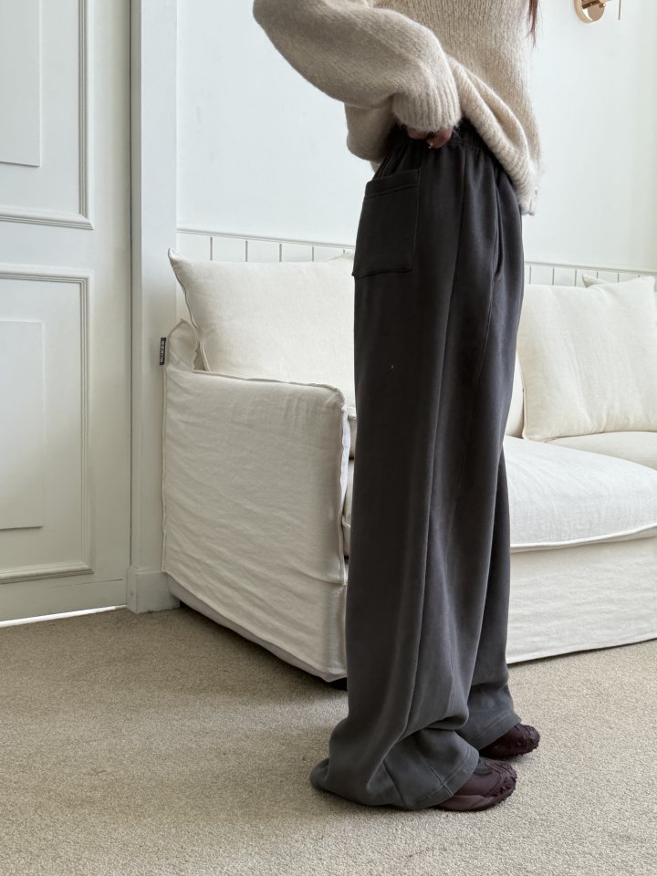 Baguette - Korean Women Fashion - #momslook - Wide Double Fleece Two Way Jogger Pants - 3