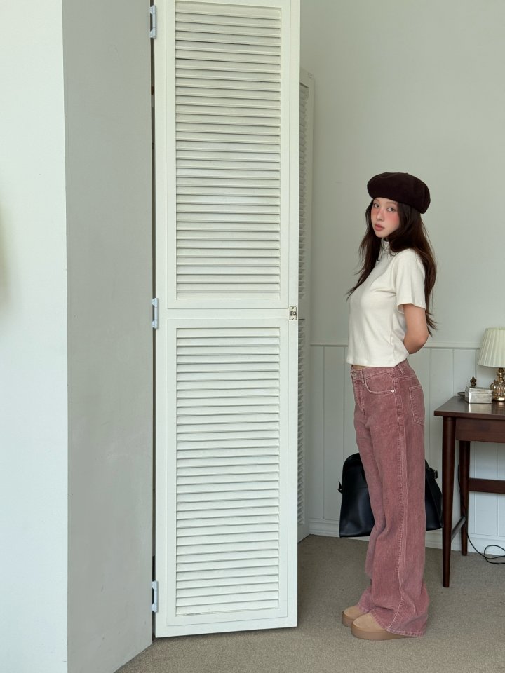 Baguette - Korean Women Fashion - #momslook - Brushed Turtleneck Short Sleeve Tee - 9