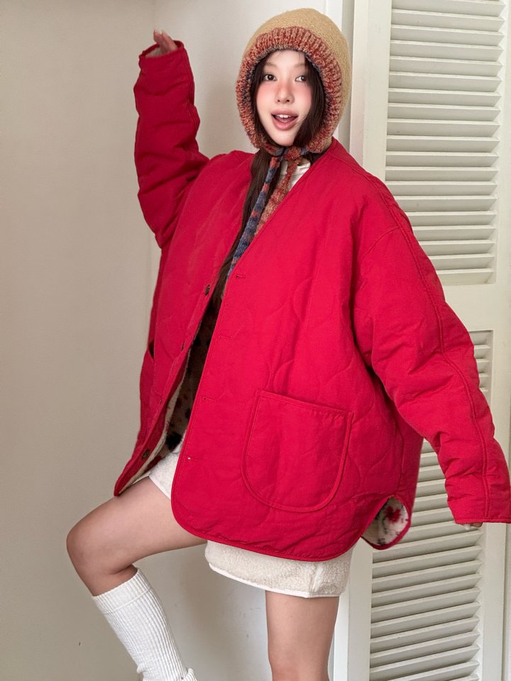Baguette - Korean Women Fashion - #vintagekidsstyle - Floral Reversible Jumper - 4