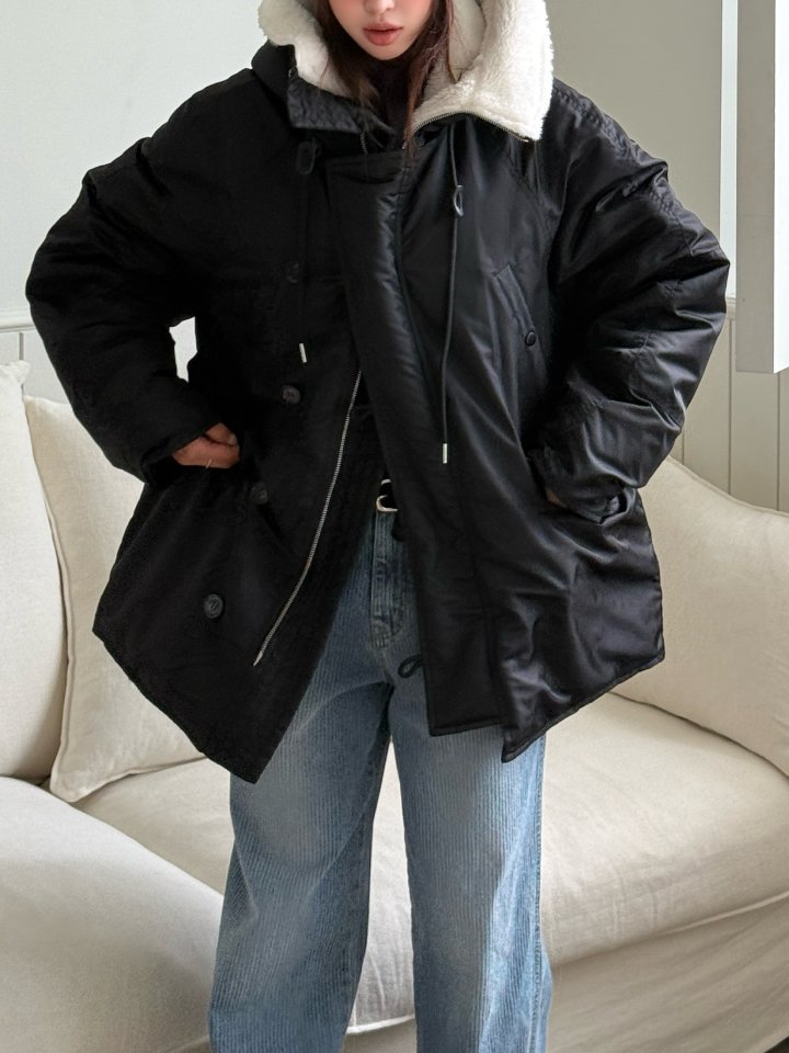 Baguette - Korean Women Fashion - #restrostyle - Shearling N3B Down Padded Jacket - 3