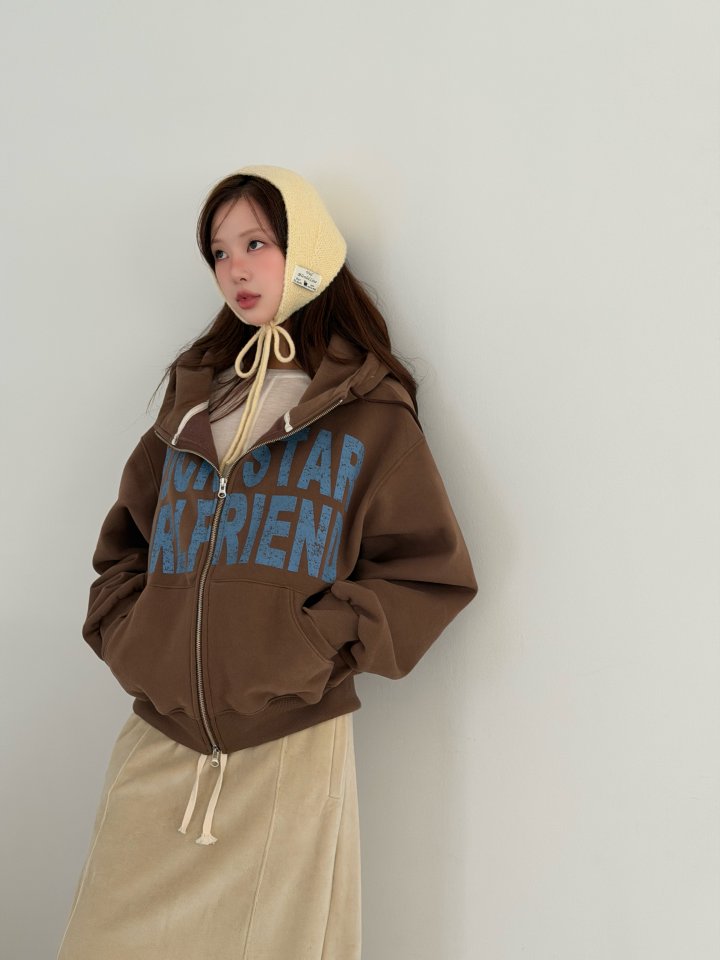 Baguette - Korean Women Fashion - #restrostyle - High-Neck Hood Zip-Up - 5