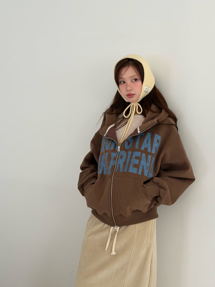 Baguette - Korean Women Fashion - #romanticstyle - High-Neck Hood Zip-Up - 6