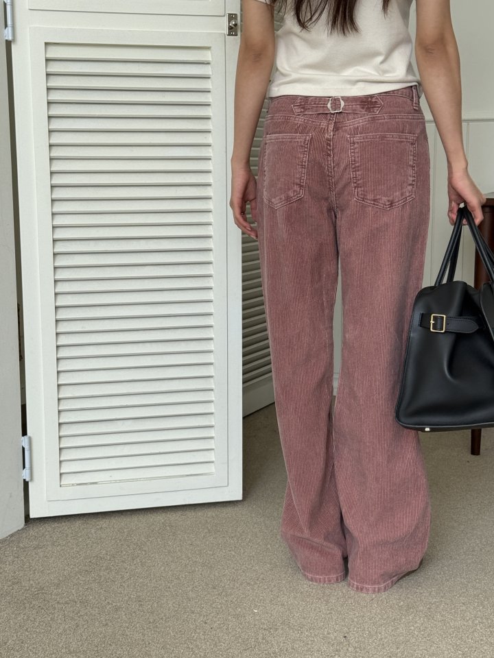 Baguette - Korean Women Fashion - #thelittlethings - Corduroy Bijou Bootcut Pants - 6