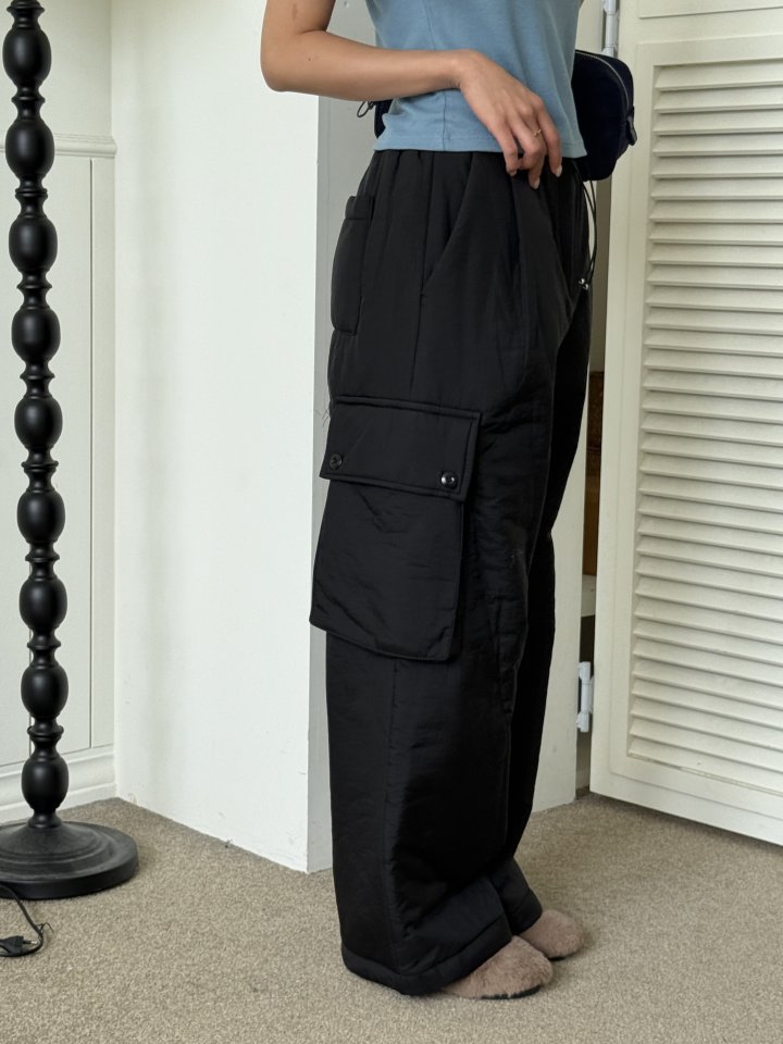 Baguette - Korean Women Fashion - #vintageinspired - Pocket Padded Pants - 11